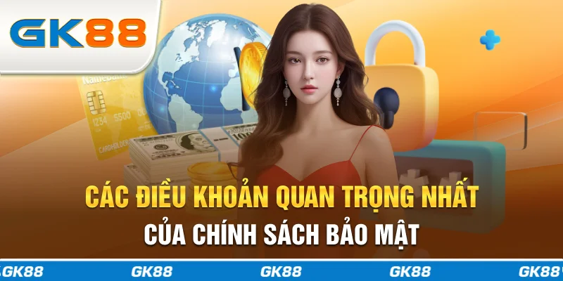 Các điều khoản quan trọng nhất của chính sách bảo mật